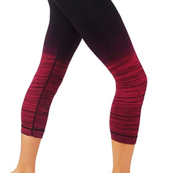 Ombre leggings dry fit workout pants red - Picture 2 of 2